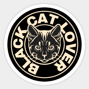 Black cat Lover Sticker